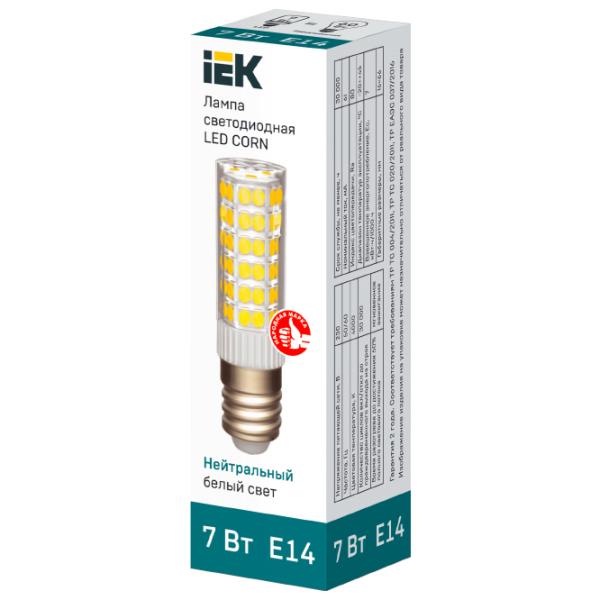 Лампочка светодиодная IEK LED CORN LLE-CORN-7-230-40-E14 E14/ 7 Вт/ 4000 K/ 665лм/ White photo 2