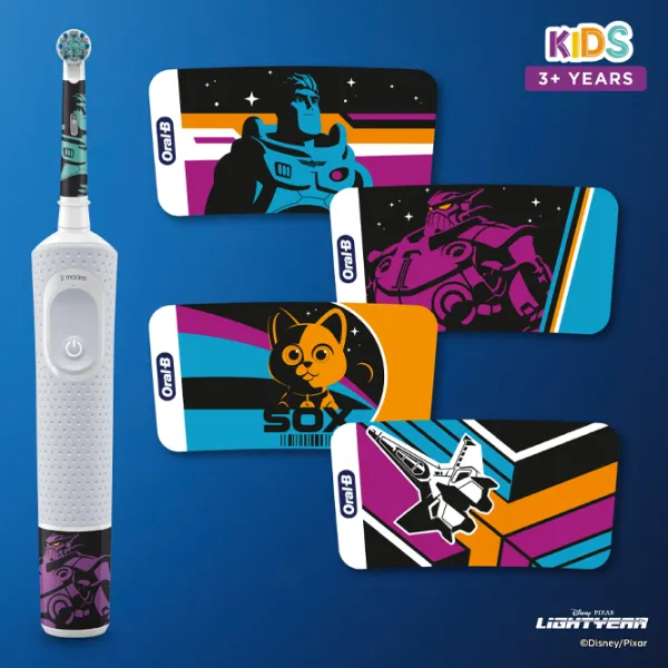 Periuță de dinți electrică Braun Kids Vitality D100 Lightyear 2D/ Purple photo 4