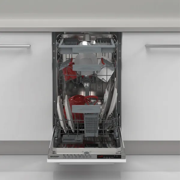 Mașină de spălat vase SHARP QW-NS1GI47EX-EU Îngustă/ Inox photo 4