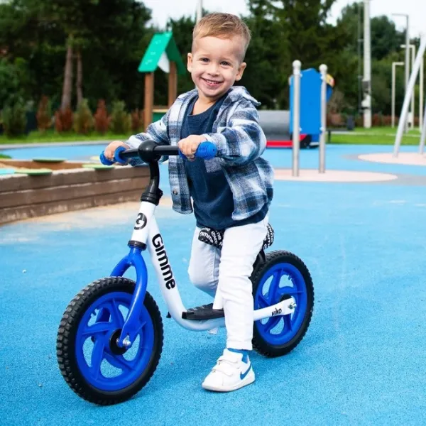 Bicicletă fără pedale Kikka Boo Viko 11" Metal/ Blue White photo 3