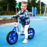 Bicicletă fără pedale Kikka Boo Viko 11" Metal/ Blue White photo 3