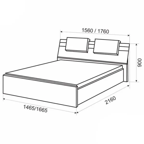 Кровать Ambianta Fenix 160 x 200 см/ Массив/ Серый photo 2 Кровать Ambianta Fenix 160 x 200 см/ Массив/ Серый photo 2