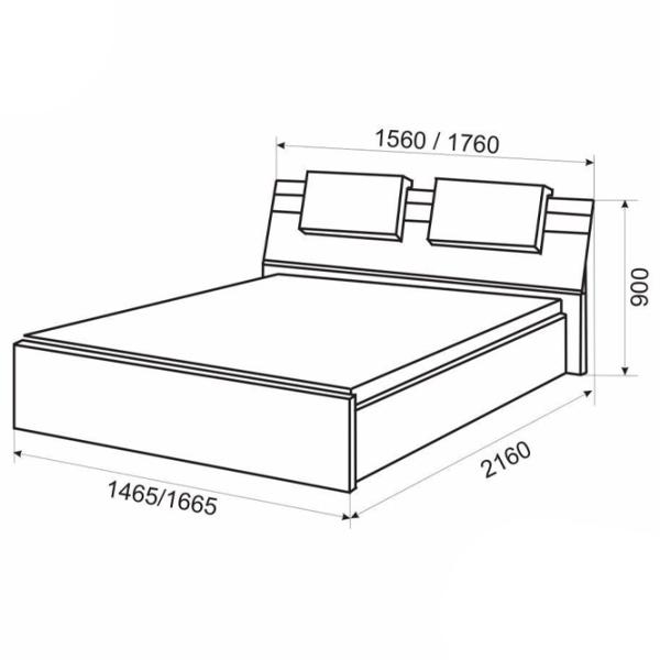 Кровать Ambianta Fenix 160 x 200 см/ Массив/ Серый photo 2 Кровать Ambianta Fenix 160 x 200 см/ Массив/ Серый photo 2