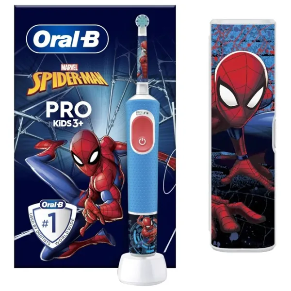 Periuță de dinți electrică Braun Kids Vitality PRO D103 Spiderman 2D/ Blue photo 2