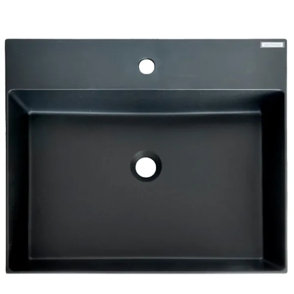 Lavoar Sandonna Sencillo 600 Dreptunghiular/ deasupra blatului/ Black photo 2
