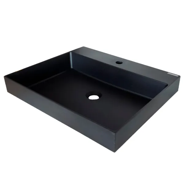 Lavoar Sandonna Sencillo 600 Dreptunghiular/ deasupra blatului/ Black photo 3