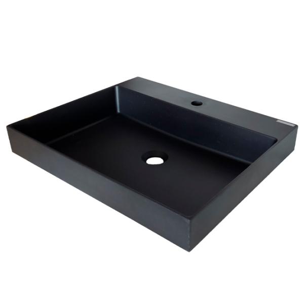 Lavoar Sandonna Sencillo 600 Dreptunghiular/ deasupra blatului/ Black photo 3