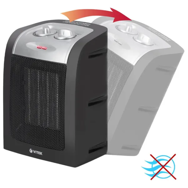 Тепловентилятор Vitek VT-2067 1800 Вт / Черный photo 4