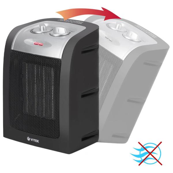 Тепловентилятор Vitek VT-2067 1800 Вт / Черный photo 4