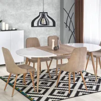 Scaun de bucătărie Halmar K285 Stofă/ Beige photo 3
