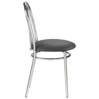 Scaun de bucătărie Nowy Styl Tulipan V-4 Piele artificială/ Black photo 3
