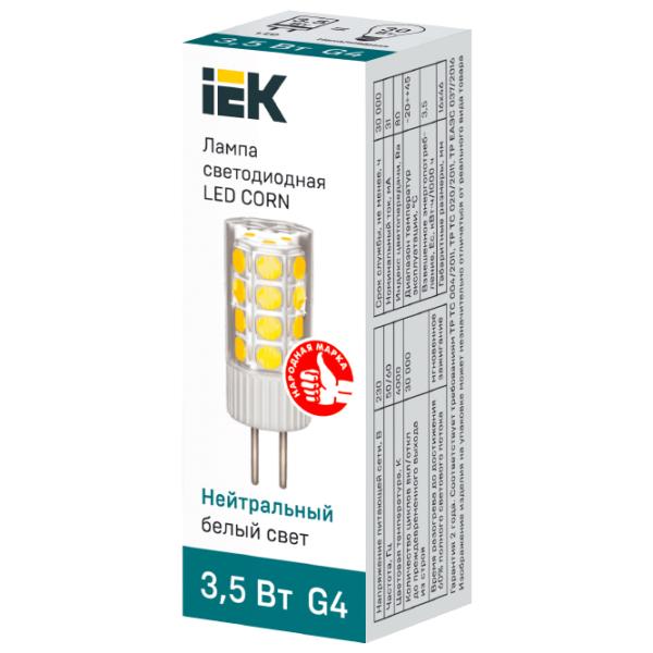 Bec LED IEK LED CORN LLE-CORN-4-230-40-G4 G4/ 3.5 W/ 4000 K/ 333lm/ White photo 2 Bec LED IEK LED CORN LLE-CORN-4-230-40-G4 G4/ 3.5 W/ 4000 K/ 333lm/ White photo 2