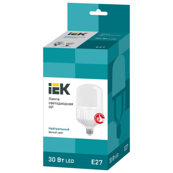 Лампочка светодиодная IEK HP LLE-HP-30-230-40-E27 E27/ 30 Вт/ 4000 K/ 2700лм/ White photo 2 Лампочка светодиодная IEK HP LLE-HP-30-230-40-E27 E27/ 30 Вт/ 4000 K/ 2700лм/ White photo 2
