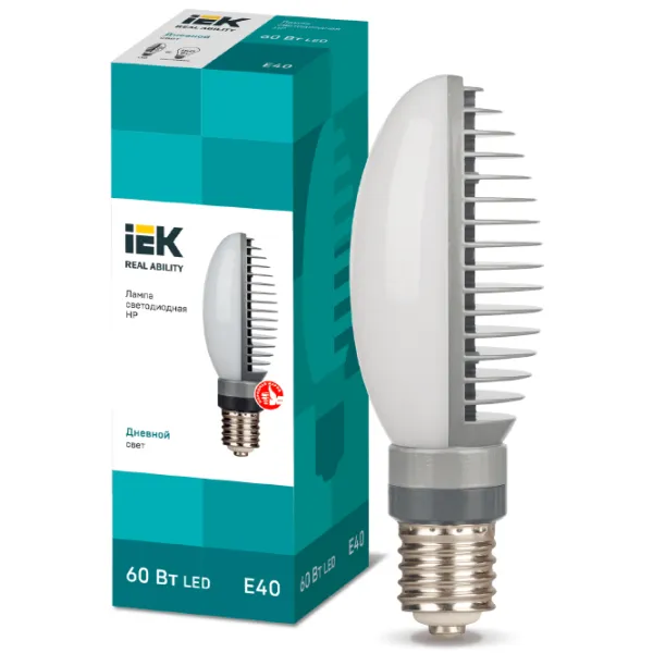 Лампочка светодиодная IEK HP LLE-HPR-060-230-50-E40 E40/ 60 Вт/ 5000 K/ 8000лм/ White photo 3