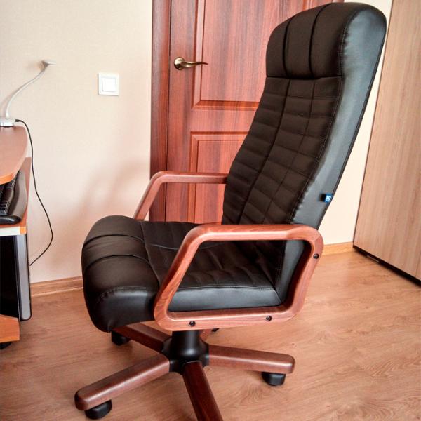 Fotoliu de birou Nowy Styl Atlant Extra Piele artificială/ Black Brown photo 2