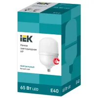 Лампочка светодиодная IEK HP LLE-HP-65-230-40-E40 E40/ 65 Вт/ 4000 K/ 5850лм/ White photo 2