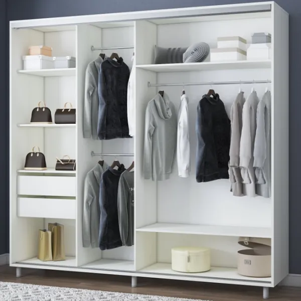 Шкаф cupe Mobildor-Lux ARON 2300 8681 230 x 60см x 220 / ЛДСП / Бриллиантовый белый photo 2