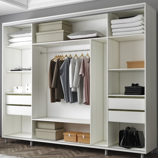Dulap cupe Mobildor-Lux ARON 2700 8681 270 x 60 x 220 / PAL / Alb briliant photo 2