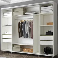 Dulap cupe Mobildor-Lux ARON 2700 8681 270 x 60 x 220 / PAL / Alb briliant photo 2