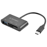 Cititor de carduri Gembird UHB-CR3-02 USB 3.1 / Black photo 3