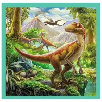 Puzzle 2D Trefl 3 in 1 World of Dinosaur 3+/ Numărul de piese: 106 photo 3