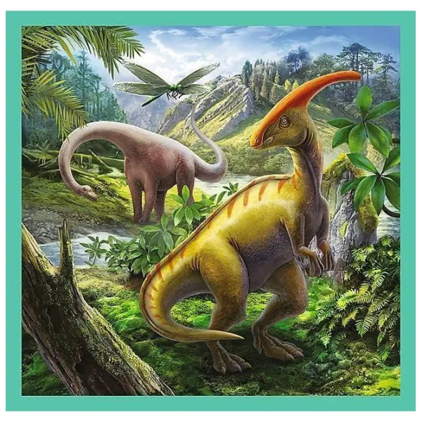 Пазл 2D Trefl 3 in 1 World of Dinosaur 3+/ Количество деталей: 106 photo 4