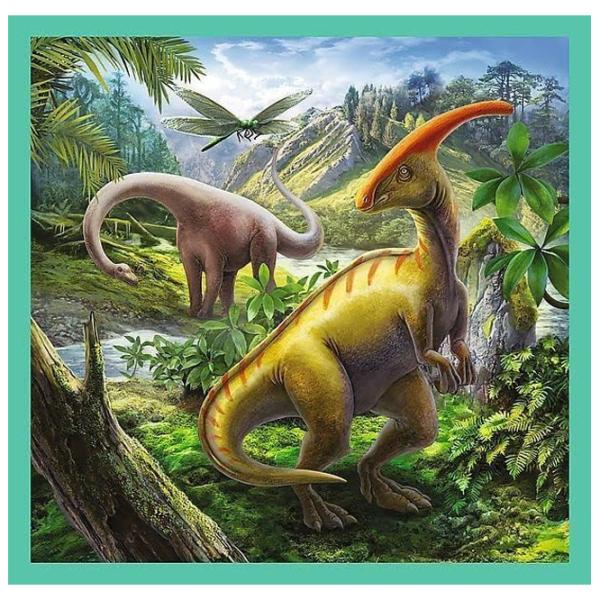 Пазл 2D Trefl 3 in 1 World of Dinosaur 3+/ Количество деталей: 106 photo 4