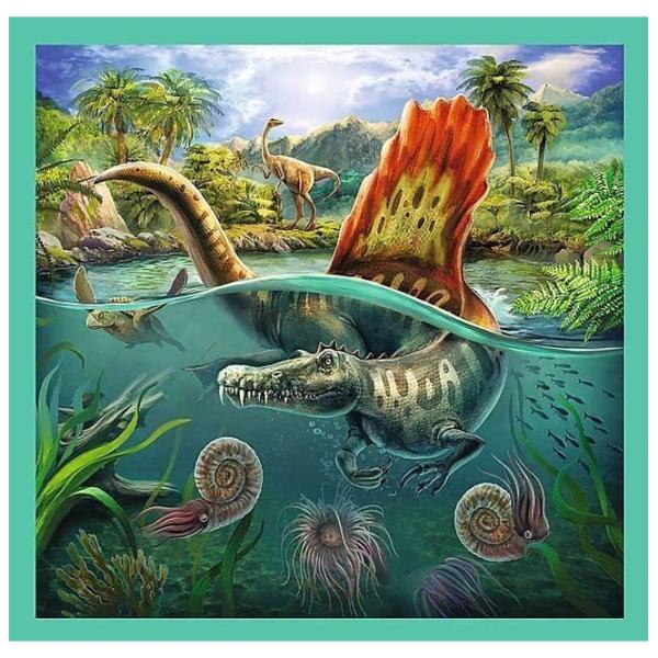 Пазл 2D Trefl 3 in 1 World of Dinosaur 3+/ Количество деталей: 106 photo 5