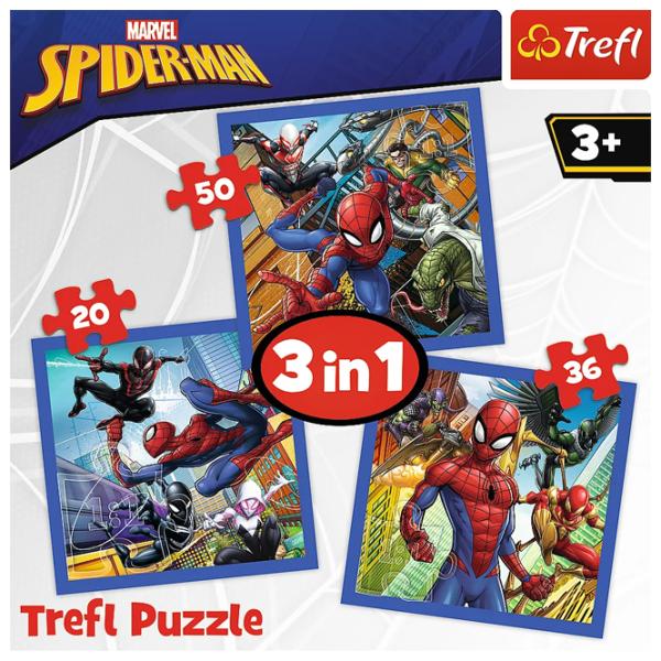 Пазл 2D Trefl 3 in 1 Spider Force 3+/ Количество деталей: 106 photo 2 Пазл 2D Trefl 3 in 1 Spider Force 3+/ Количество деталей: 106 photo 2