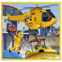 Puzzle 2D Trefl 3 in 1 Fireman Sam in action 3+/ Numărul de piese: 106 photo 3