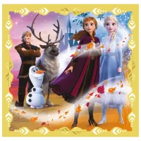 Puzzle 2D Trefl 3 in 1 Anna and Elsa (Frozen 2) 3+/ Numărul de piese: 106 photo 3