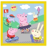 Puzzle 2D Trefl 3 in 1 Peppa's happy day 3+/ Numărul de piese: 106 photo 5