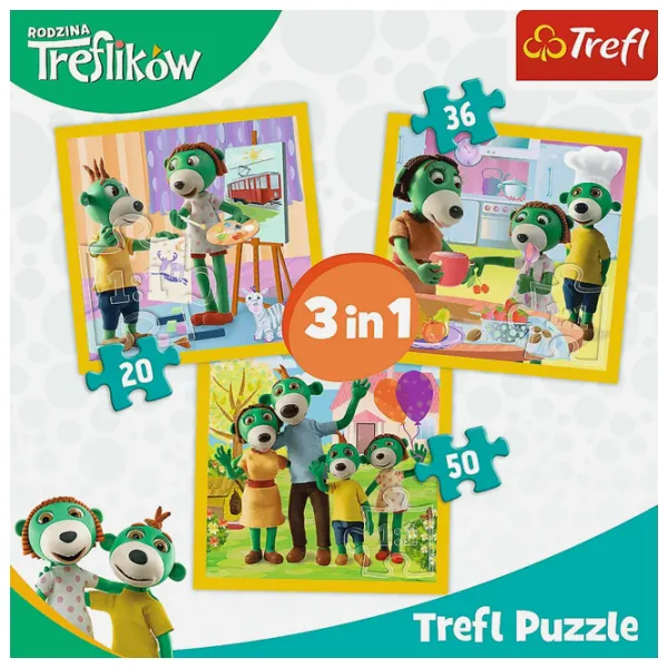 Пазл 2D Trefl 3 in 1 It's fun together 4+/ Количество деталей: 106 photo 2