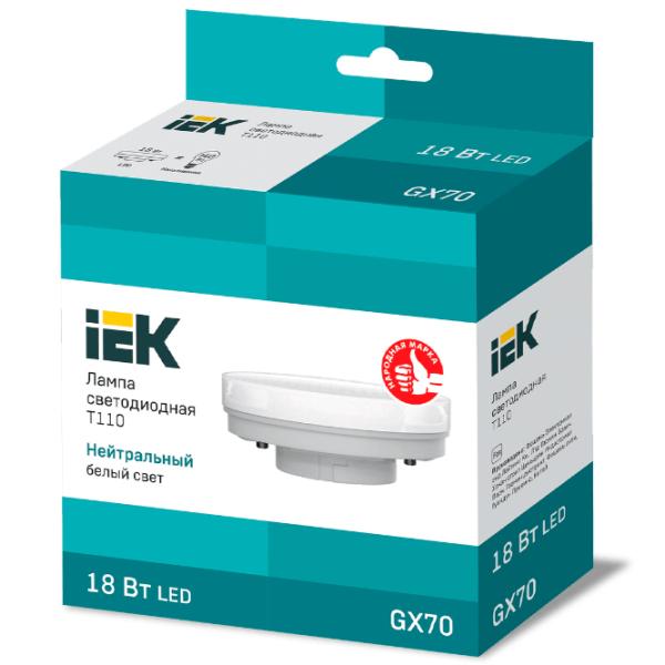 Лампочка светодиодная IEK LED T110 LLE-T110-18-230-40-GX70 GX70/ 18 Вт/ 4000 K/ 1710лм/ White photo 2 Лампочка светодиодная IEK LED T110 LLE-T110-18-230-40-GX70 GX70/ 18 Вт/ 4000 K/ 1710лм/ White photo 2