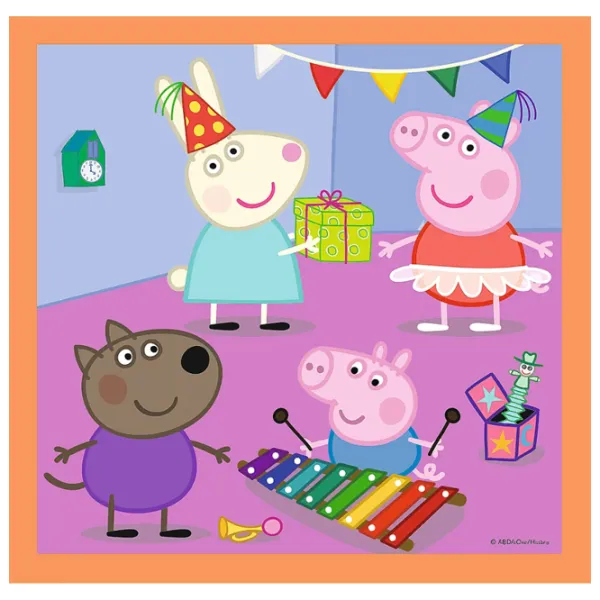 Пазл 2D Trefl 3 in 1 Peppa Pig 3+/ Количество деталей: 106 photo 5