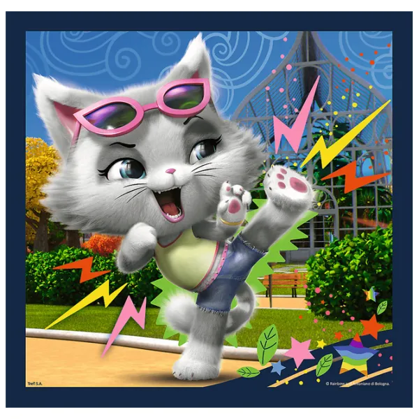 Пазл 2D Trefl 3 in 1 Meet lovely cats 3+/ Количество деталей: 106 photo 3