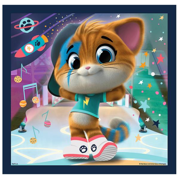 Пазл 2D Trefl 3 in 1 Meet lovely cats 3+/ Количество деталей: 106 photo 4