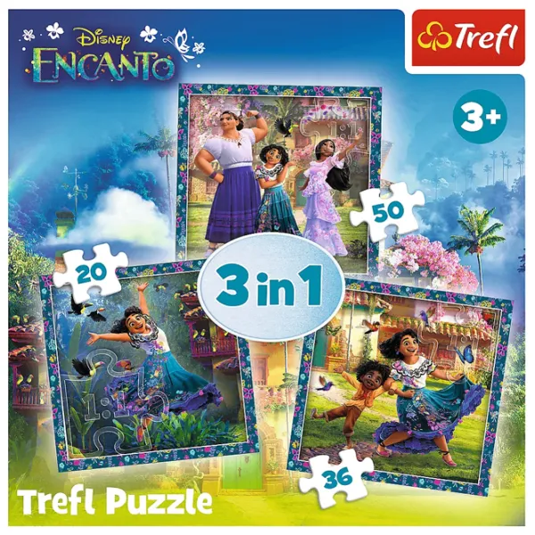 Puzzle 2D Trefl 3 in 1 Disney Encanto 3+/ Numărul de piese: 106 photo 2