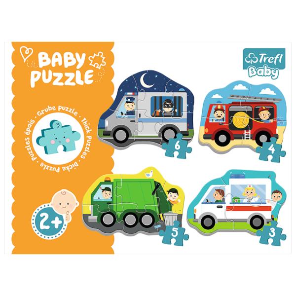 Puzzle 2D Trefl Vehicles and Jobs 2+/ Numărul de piese: 18 photo 2