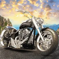 Puzzle 2D Trefl Black motorcycle 10+/ Numărul de piese: 500 photo 2
