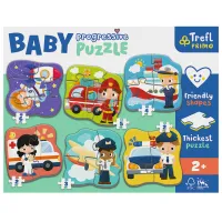 Puzzle 2D Trefl 6 in 1 Professions and vehicles 2+/ Numărul de piese: 22 photo 2