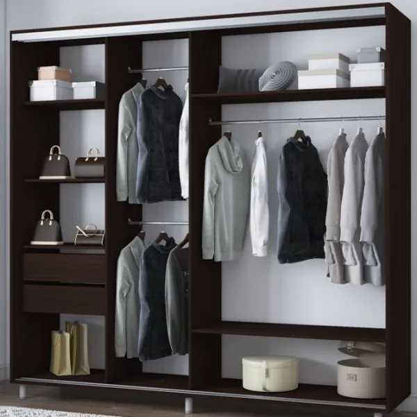 Dulap cupe Mobildor-Lux ARON 2300 desen 2226 230 x 60 x 220 / LPAL / Wenghe photo 2