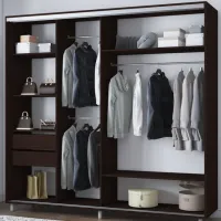 Dulap cupe Mobildor-Lux ARON 2300 desen 2226 230 x 60 x 220 / LPAL / Wenghe photo 2