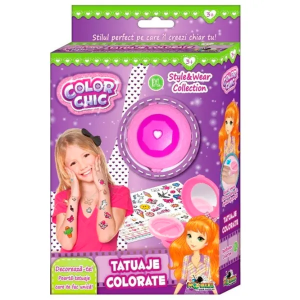 Set de creație Noriel Color Chic Tatuaje Colorate INT6765 3+/ Pink photo 3