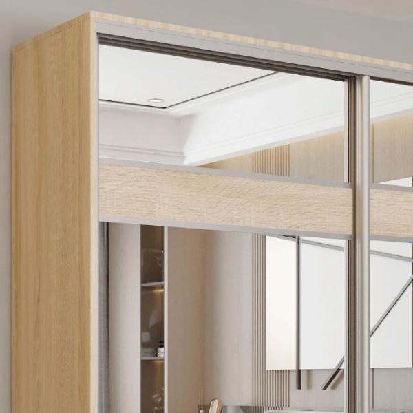 Dulap pentru haine Glisant Mobildor-Lux Aron 2300 K3 3025 230 x 60 x 220 / PAL / Stejar Sonoma photo 3