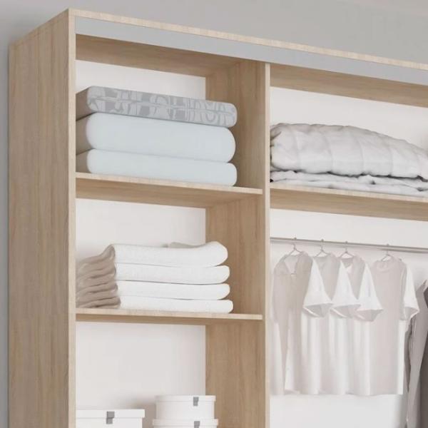 Dulap pentru haine Glisant Mobildor-Lux Aron 2300 K3 3025 230 x 60 x 220 / PAL / Stejar Sonoma photo 5