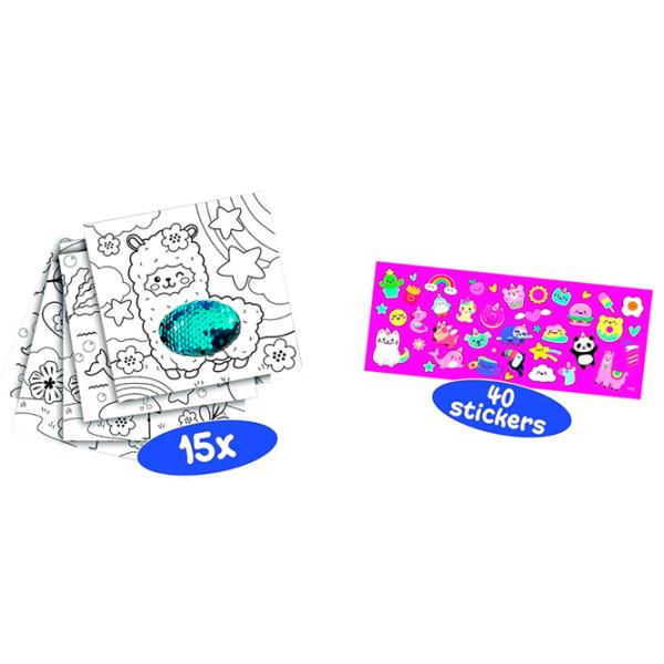 Креативный набор SES Magic Sequins Colouring Book 00114 3+/ Розовый photo 3