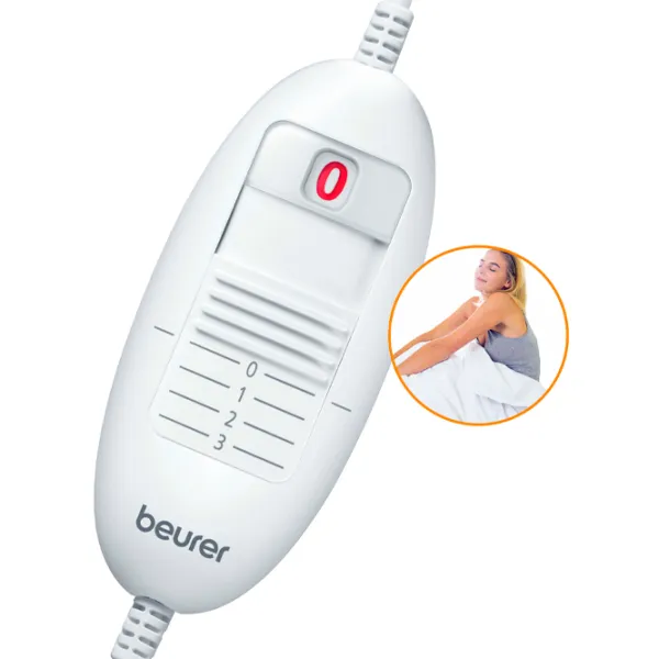 Pătură electrică Beurer UB33 60 W/ Cotton/ White photo 3