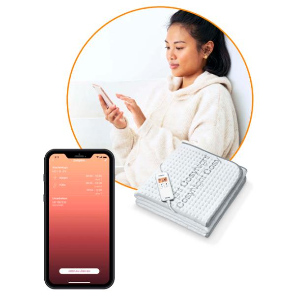 Электрическое одеяло Beurer UB190 55 Вт/ Cotton, флис/ Белый photo 4 Электрическое одеяло Beurer UB190 55 Вт/ Cotton, флис/ Белый photo 4