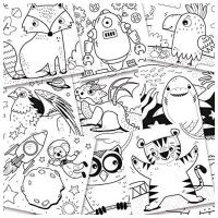 Set de creație SES Magic Sequins Colouring Book 00116S 3+/ Multicolor photo 2